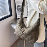 Women Nylon Shoulder Bag Casual Tote Down Diagonal Bags