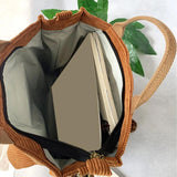 Corduroy Shoulder Bags Casual Canvas Women's Tote Crossbody Zipper Solid