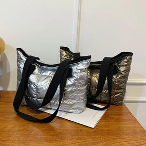 Women Autumn Winter Totes Large Capacity Handbag Soft Shoulder Bags Purse