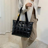 Women Autumn Winter Totes Large Capacity Handbag Soft Shoulder Bags Purse