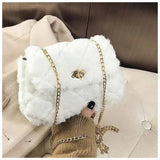 Women's Flannel Shoulder Bag High Capacity Handbag