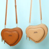 Heart Shape Crossbody Shoulder Bag Large Capacity PU Handbag