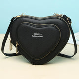Heart Shape Crossbody Shoulder Bag Large Capacity PU Handbag