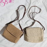 Straw Crossbody Bag Bohemian Small Knitting Summer Beach Purse Handbag