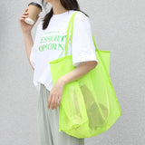 Summer Mesh Large Beach Bag Totes Shoulder Handbag