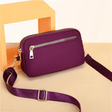 Waterproof Nylon Shoulder Bag Multi-pocket Zipper Handbag Crossbody Bags