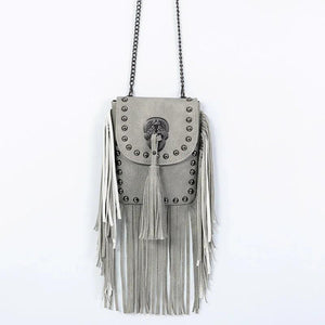 Soft Rivet Tassel Bag Chain Small Bag