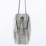Soft Rivet Tassel Bag Chain Small Bag