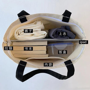 Women Canvas Shoulder Bag Printed Tote Handbags Large Capacity Shopping Totes