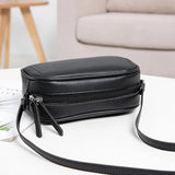 Vintage Casual Small Square Bags For Women Solid PU Leather Totes Handbags Lady