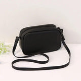 Vintage Casual Small Square Bags For Women Solid PU Leather Totes Handbags Lady