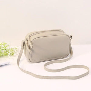 Vintage Casual Small Square Bags For Women Solid PU Leather Totes Handbags Lady