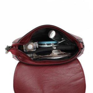Vintage Soft PU Leather Flap Shoulder Crossbody Bag Purses Handbags