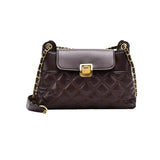 Lingge Embroidery Handbag Women's Shoulder Messenger Bag