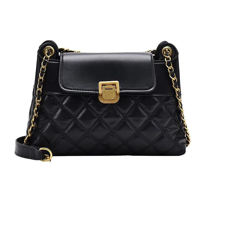 Lingge Embroidery Handbag Women's Shoulder Messenger Bag