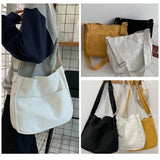 Canvas Shoulder Bag Large Capacity Satchel