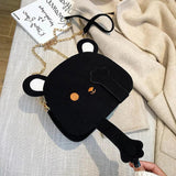 Bear Shoulder Handbag Animal Bag Chain Phone Pouch Crossbody Bags for Women