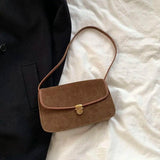 Vintage Corduroy Women Underarm Bags Ladies Clutch Purse Armpit Handbags