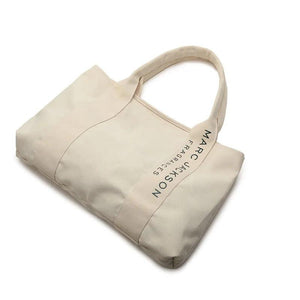 Japanese Letter Shoulder Bag Canvas Storage Handbag