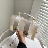 Women's PVC Transparent Graffiti Messenger Bag