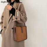 Women Patchwork Large Capacity Zipper Crossbody Bag Retro