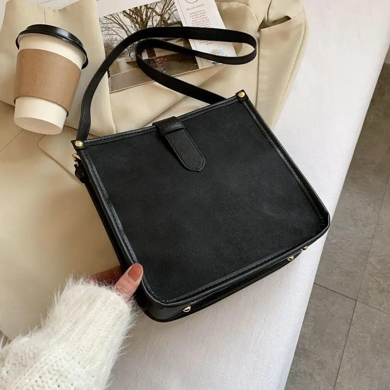 Women Patchwork Large Capacity Zipper Crossbody Bag Retro
