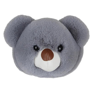 Teddy Bear Head Furry Bag Plush Chain Shoulder Diagonal Bag