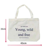 Women Cotton Shoulder Shopper Bags Characters Printing Purses Handbag