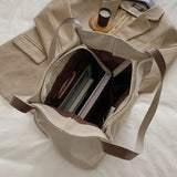 Canvas Firm Shoulder Bags Women Large Capacity Eco-friendly Underarm Handbag