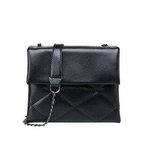 Quilted Chain Leather Shoulder Bags For Women Handbags Lady Purses