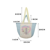Winter Down Feeling Large Capacity Tote Bag Women's Puppy Print Shoulder Bag