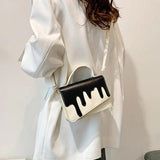 Women's PU Leather Flap Square Bag Shoulder Messenger Handbag