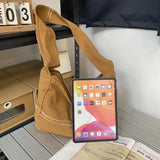 Canvas Messenger Bag Large Capacity Unisex Shoulder Handbag