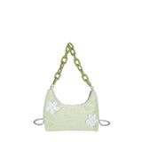 Nylon Flower Crossbody Bag Women's Handbag