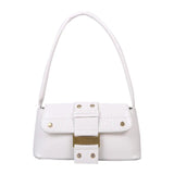 Retro Casual Ladies Totes Shoulder Bag PU Leather Underarm Bag