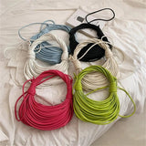 Ins Women's Spring Woven Knot PU Shoulder Bag