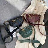 Women's PU Leather Crossbody Bag Chain Shoulder Travel Handbag