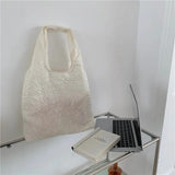 Embossed Shoulder Bag Female Eco Fabric Portable Flower Handbags