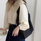 Embossed Shoulder Bag Female Eco Fabric Portable Flower Handbags