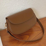 Women Shoulder Bag Vintage Messenger Crossbody Flap Solid Female Handbag