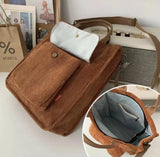 Corduroy Eco Organizer Large Tote Girls Handbags Accessories Crossbody