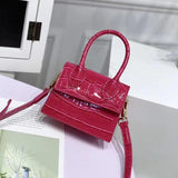 Crocodile Pattern PU Leather Crossbody Bag Women Shoulder Mini Purse Handbag