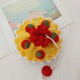 Mini Single Shoulder Bag Knitted Strawberry Cake Handbag Purse