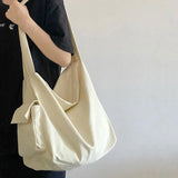 Large Capacity Canvas Shoulder Bags Women Lazy Casual Crossbody All-match