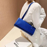 Women Bag PU Fashionable Purses Solid Hasp Hard Shoulder Bags