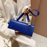 Women Bag PU Fashionable Purses Solid Hasp Hard Shoulder Bags