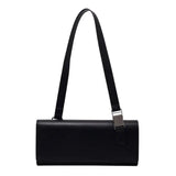 Women Bag PU Fashionable Purses Solid Hasp Hard Shoulder Bags