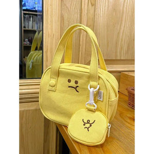 Japanese Angry Toast Women Canvas Bag Small Handbag Messenger Bag
