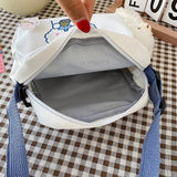 Cartoon Bear Student Shoulder Bag Casual Canvas Messenger Bag