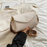 Women's Wide Shoulder Underarm Bag with Solid Strap